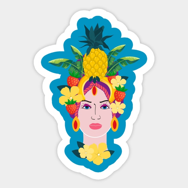 TESTA SICILIANA PINEAPPLE Sticker by Variat